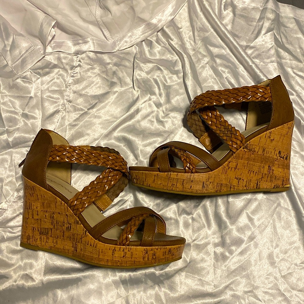 Maurices brown wedge sandal